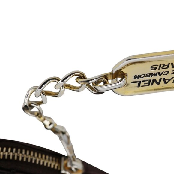 Chanel Vintage Quilted Lambskin Leather Chain Shoulder Bag Brown - Picture 9 of 15